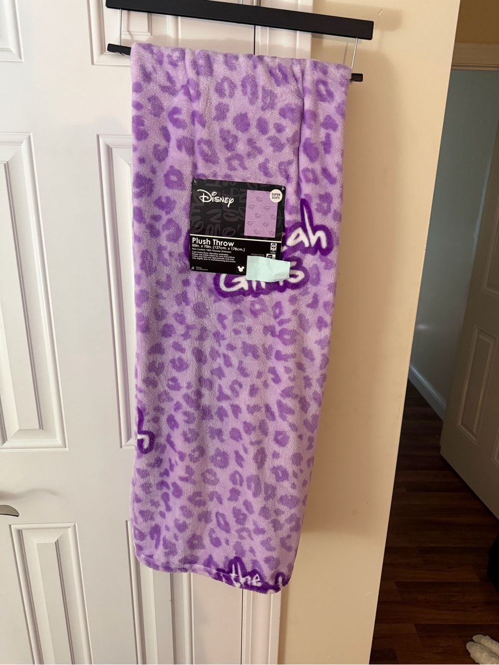 Disney Cheetah Girls Purple Plush Throw Blanket